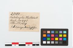 Etikett zu Bronzephalerenknauf (NHMW-PRAE-025185)